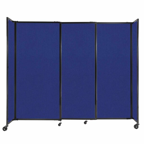 StraightWall Sliding Portable Partition 7'2" x 6' Royal Blue Fabric